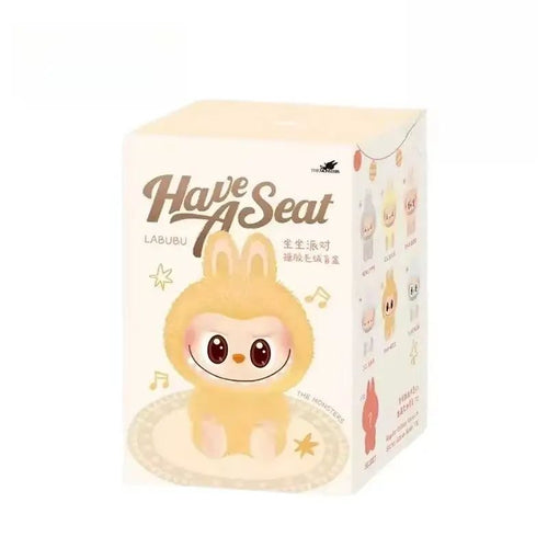 Caja sorpresa de peluche de vinilo Labubu - Serie "Siéntate" - 1 unidad