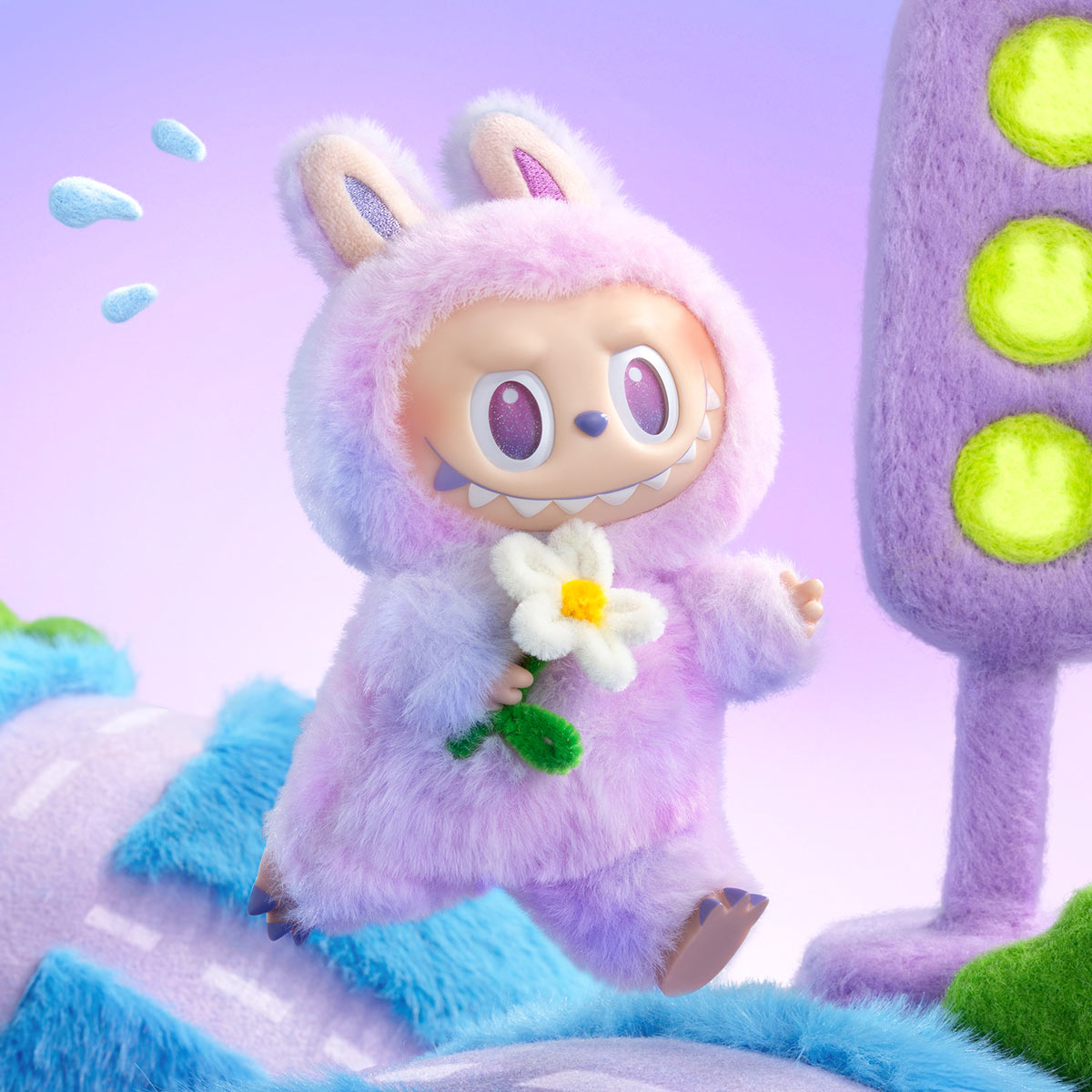 LOS MONSTRUOS Serie Big into Energy - Caja sorpresa con colgante de peluche de vinilo