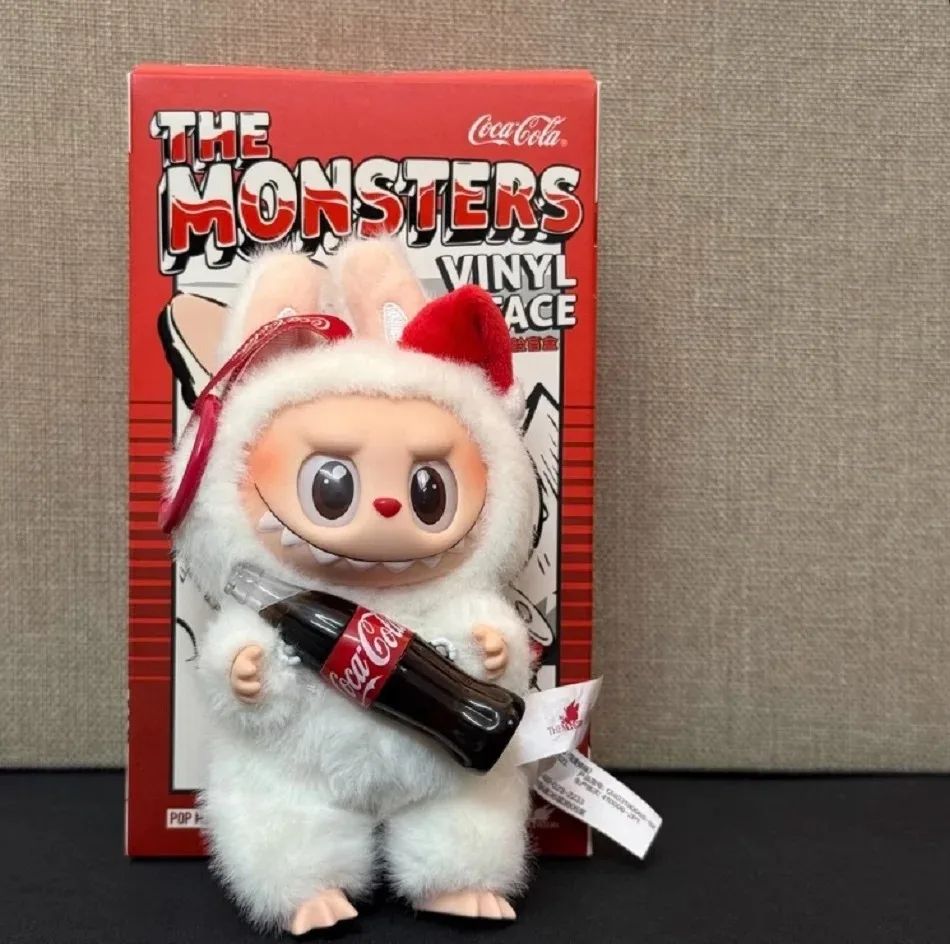 Caja ciega Labubu con cara de vinilo de la serie Coca-Cola