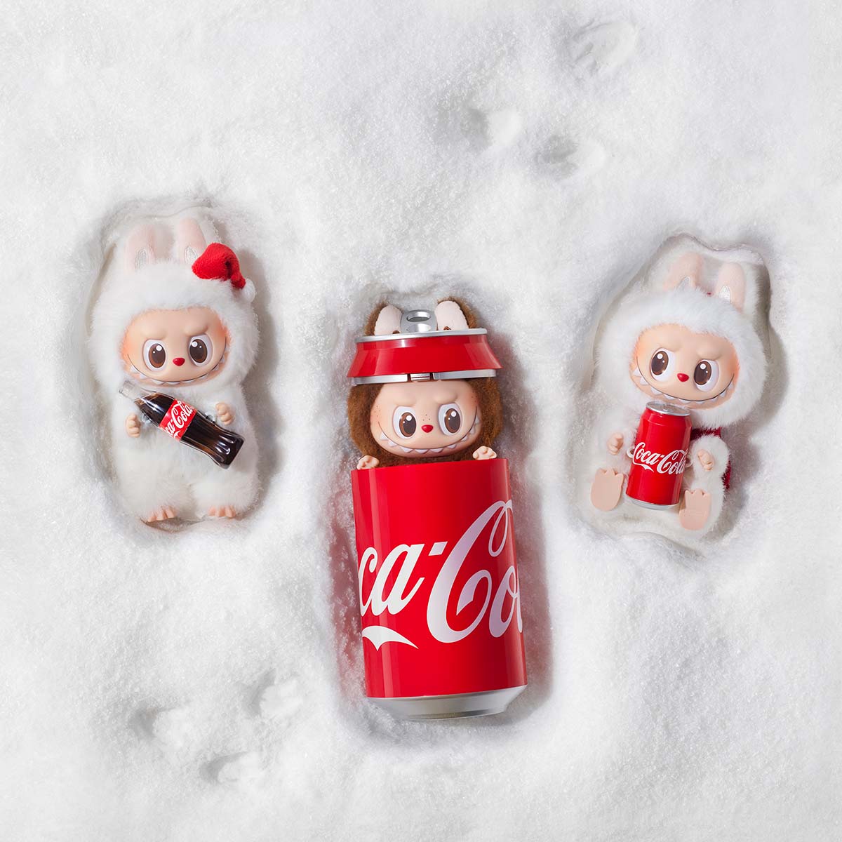 Caja ciega Labubu con cara de vinilo de la serie Coca-Cola